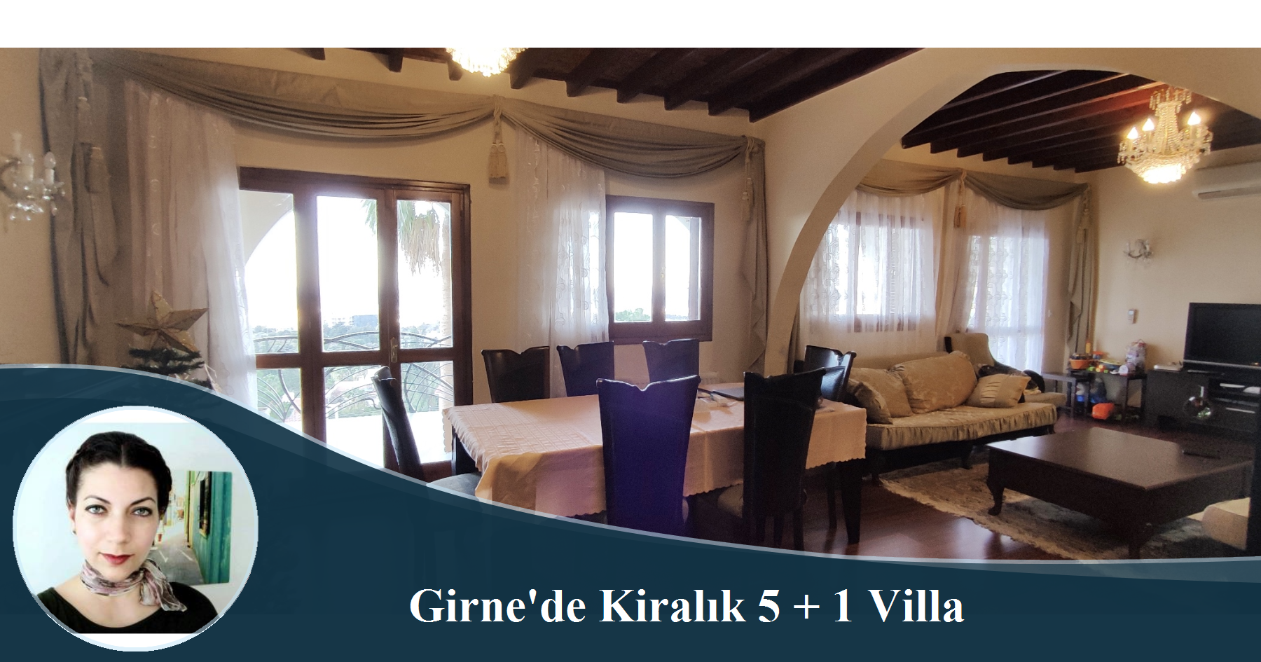 Karmi'de Eşsiz Deniz Manzarasına Hakim Havuzlu 5+1 Kiralık Villa!  + ', KKTC Emlak, Kıbrıs Emlak'